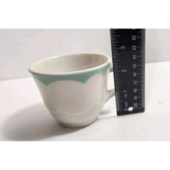 Vintage Jackson Custom China Mug  Turquoise Wave On White K8 - Picture 5 of 7